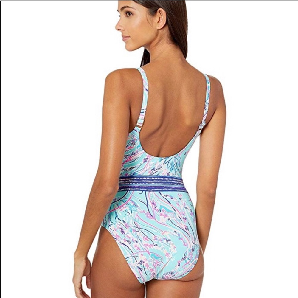 Lilly Pulitzer Riya One Piece Swimsuit NWT Sz 2 - Picture 3 of 10
